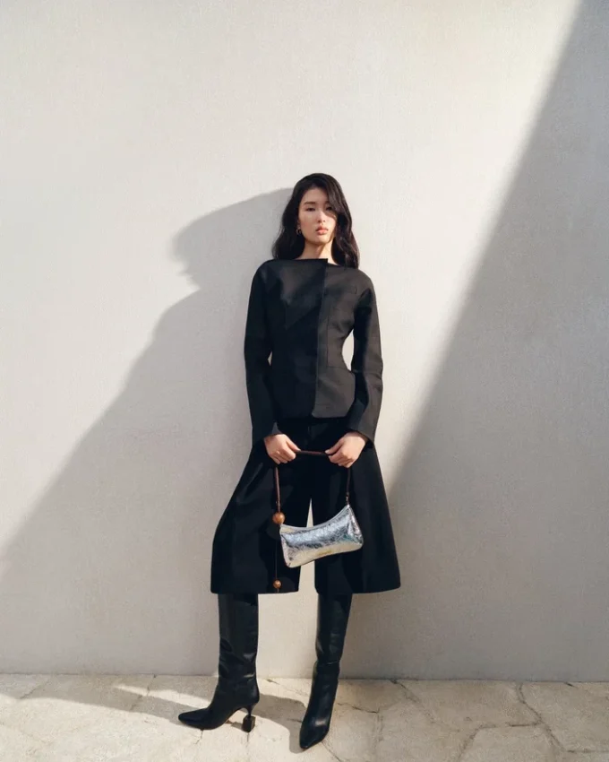 Bolso bandolera con cuentas Bisou Perle
