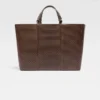 Bolso shopper horizontal Marino Bolso tote de piel suave Bolso shopper horizontal Marino Bolso tote de piel suave