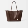 Bolso tote de piel suave Marino