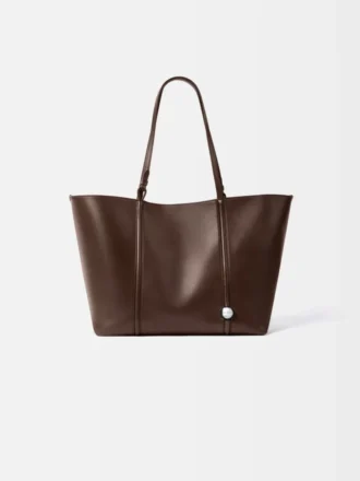 Bolso tote de piel suave Marino