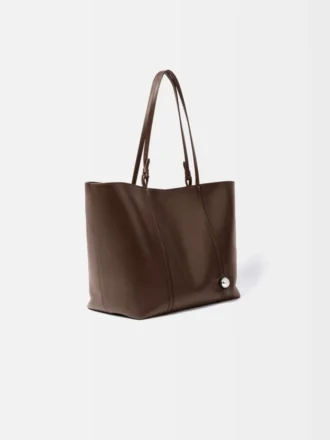 Bolso tote de piel suave Marino