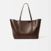 Bolso tote de piel suave Marino