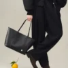 Bolso tote de piel suave Marino Bolso tote de piel suave Marino