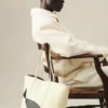 Bolso tote de piel suave Marino Bolso tote de piel suave Marino
