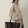 Bolso tote de piel suave Marino