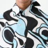 Camisa asimétrica de manga corta Pablo con estampado Zebra Arty