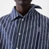Camisa de manga larga Cuadro Camisa asimétrica con rayas Business Camisa de manga larga Cuadro Camisa asimétrica con rayas Business