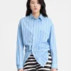 Camisa Simon Camisa de jacquard a rayas Camisa Simon Camisa de jacquard a rayas