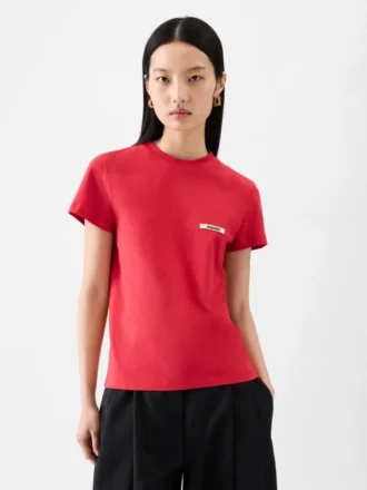 Camiseta de manga corta Gros Grain Camiseta con logotipo Grosgrain