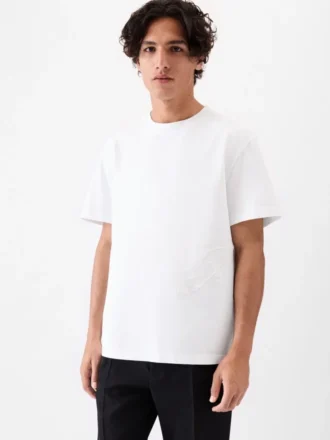 Camiseta de manga corta J Camiseta con monograma bordado Camiseta de manga corta J Camiseta con monograma bordado