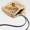 Cartera Spiaggia Funda para AirPods de rafia Cartera Spiaggia Funda para AirPods de rafia