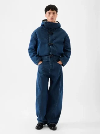 El abrigo de lana de denim de-Nîmes Abrigo de lana de denim El abrigo de lana de denim de-Nîmes Abrigo de lana de denim
