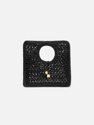 El bolso cuadrado pequeño Spiaggia Bolso cuadrado pequeño de rafia