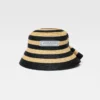 El sombrero Vela Sombrero de rafia plegado