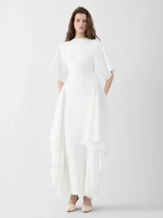 El vestido de punto Mistral Vestido drapeado de manga corta