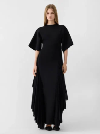 El vestido de punto Mistral Vestido drapeado de manga corta
