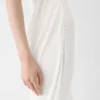 El vestido de punto Plumetis Vestido drapeado transparente El vestido de punto Plumetis Vestido drapeado transparente