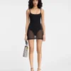 El vestido de punto Roupao Vestido mini transparente