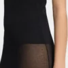 El vestido de punto Roupao Vestido mini transparente