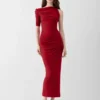 El vestido Drapeado Vestido midi drapeado El vestido Drapeado Vestido midi drapeado