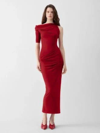 El vestido Drapeado Vestido midi drapeado El vestido Drapeado Vestido midi drapeado