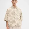La camisa Aloe Camisa cuadrada de jacquard con estampado de plátanos