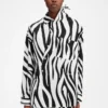 La camisa Cuadro Camisa asimétrica con estampado Zebra Arty La camisa Cuadro Camisa asimétrica con estampado Zebra Arty