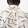 La camisa Fonccio Camisa de bolos con estampado de follaje La camisa Fonccio Camisa de bolos con estampado de follaje