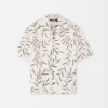 La camisa Fonccio Camisa de bolos con estampado de follaje La camisa Fonccio Camisa de bolos con estampado de follaje