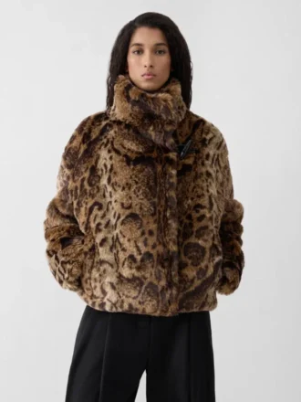 La chaqueta Fernando Chaqueta de imitación de leopardo