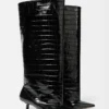 Las botas altas Tourni Botas anchas hasta la rodilla Las botas altas Tourni Botas anchas hasta la rodilla
