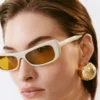 Las gafas de sol Capri Gafas de sol rectangulares de ojo de gato Las gafas de sol Capri Gafas de sol rectangulares de ojo de gato