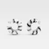 Los aretes Zebra Aretes de aro con estampado de cebra en strass