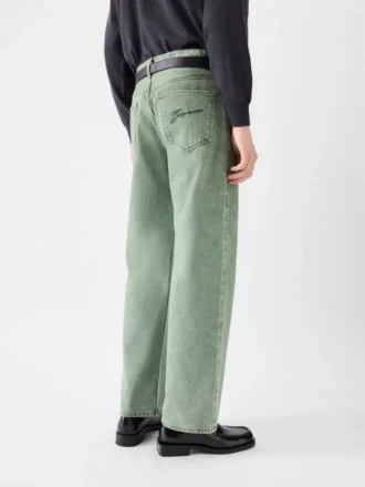 Los pantalones rectos de denim de Nîmes Vaqueros de pierna recta