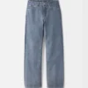 Los pantalones rectos de denim de Nîmes Vaqueros de pierna recta Los pantalones rectos de denim de Nîmes Vaqueros de pierna recta