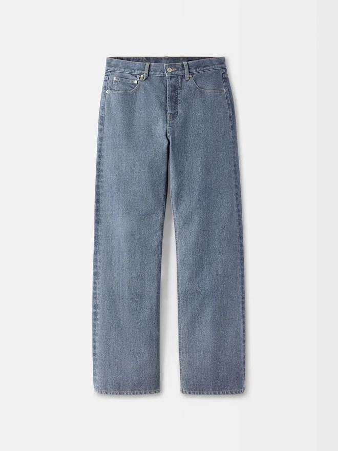 Los pantalones rectos de denim de Nîmes Vaqueros de pierna recta Los pantalones rectos de denim de Nîmes Vaqueros de pierna recta