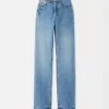 Los pantalones rectos de denim de Nîmes Vaqueros de pierna recta Los pantalones rectos de denim de Nîmes Vaqueros de pierna recta