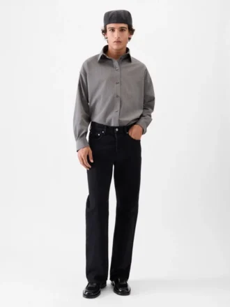 Los pantalones rectos de denim de Nîmes. Vaqueros rectos.