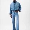 Los pantalones rectos de denim de Nîmes. Vaqueros rectos.