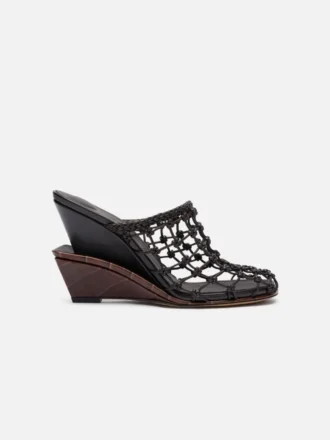Los zapatos de doble tejido Mules dobles trenzados