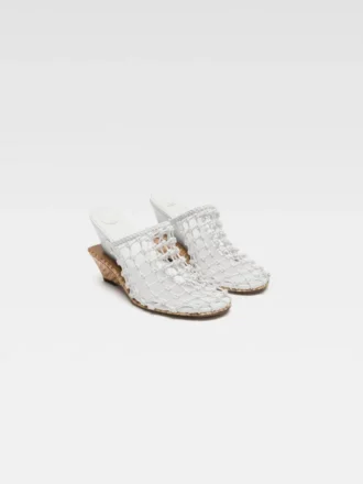 Los zapatos de doble tejido Mules dobles trenzados