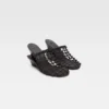 Los zapatos de doble tejido Mules dobles trenzados Los zapatos de doble tejido Mules dobles trenzados