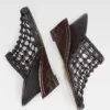 Los zapatos de doble tejido Mules dobles trenzados Los zapatos de doble tejido Mules dobles trenzados