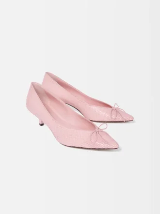 Los zapatos de tacón bajo Tourni Zapatos de tacón bajo trenzados