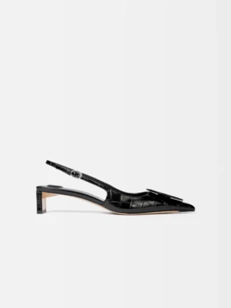 Los zapatos destalonados bajos Duelo Tacones bajos redondos y cuadrados