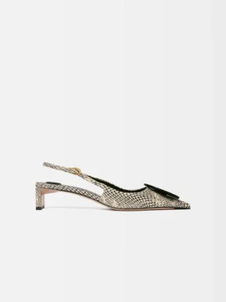Los zapatos destalonados bajos Duelo Tacones bajos redondos y cuadrados