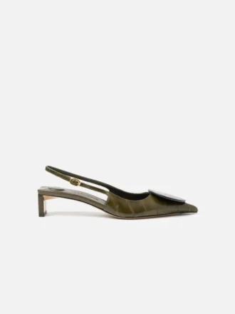 Los zapatos destalonados bajos Duelo Tacones bajos redondos y cuadrados
