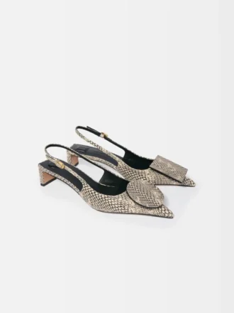Los zapatos destalonados bajos Duelo Tacones bajos redondos y cuadrados