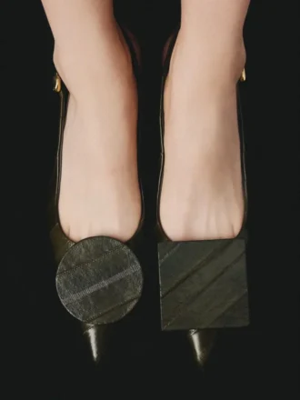 Los zapatos destalonados bajos Duelo Tacones bajos redondos y cuadrados