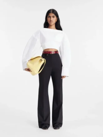 Pantalones Sauge Pantalones acampanados de cintura alta